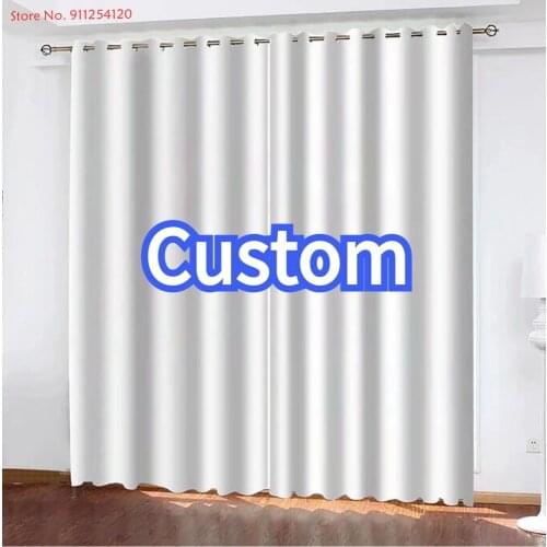Customized Blackout Window Curtains With Your Own Image DIY Logo Curtains For living Room Bedroom Home Decor 2 Panel for Bedroom