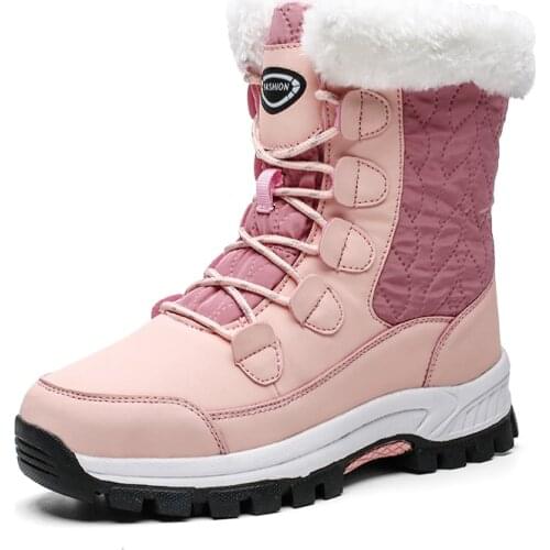Women Boots Winter Warmth Snow Boots 2020 Comfor Female Winter Outdoor Boots Quality Plush Botas Large Size Womens Shoes