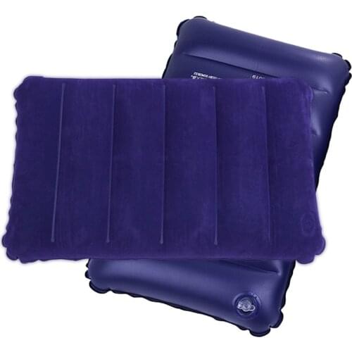 1Pcs Car Travel Air Cushion Rest Square Pillow Blue Inflatable Bed Outdoor Pillows 47x30cm