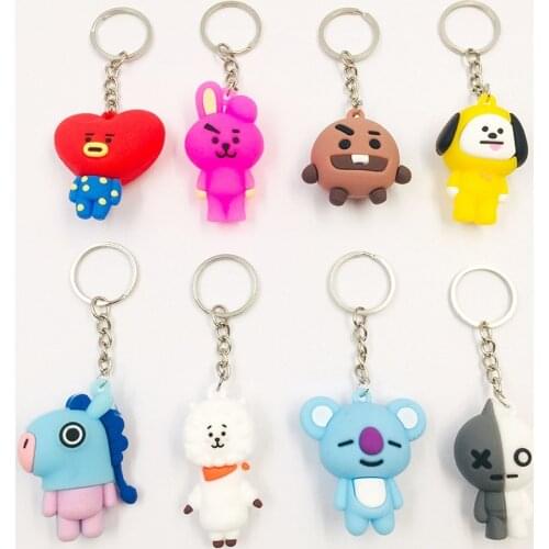 10pcs/lot Fashion Jewelry Girls boys kids children women cute doll Car Keychain Creative Key Chains Bags Pendant party gifts