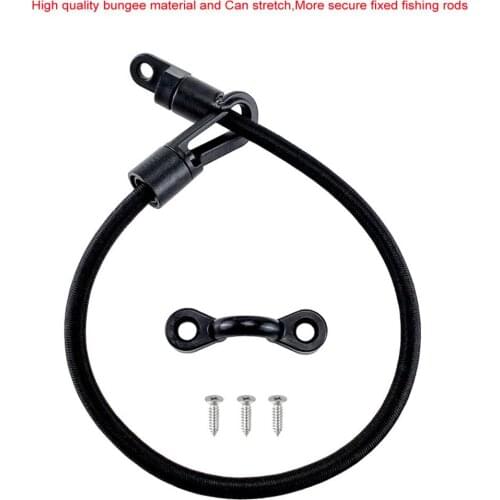 12 Inch Boat Fishing Rod Tamer Holder Deck Mount Connector Elastic Rope