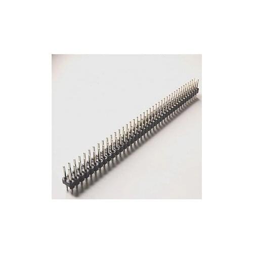 20pcs 2x40 P 80 Pin 2.0 mm Pin Header male Dual row Straight PCB 180 Through Hole Insulator height 2.00mm Rohs Lead Free