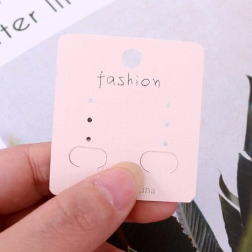 2020 New Jewelry Display Trays Earing Packaging Cards 4.5*5cm 100pcs/lot Champagne Paper Pvc Earing Jewelry Stand Cards