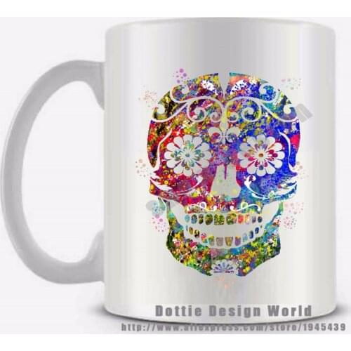2020 New Mexican Sugar Skull Ceramic coffee tea milk mug cup funny novelty travel mug personalized Birthday Mothers day gifts