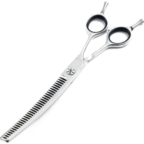 7.5 inch Profession sliver Dog Pet Grooming Scissors Curved Thinning Grooming Scissors Cat Dog for Groomer Hair Thinning Shears