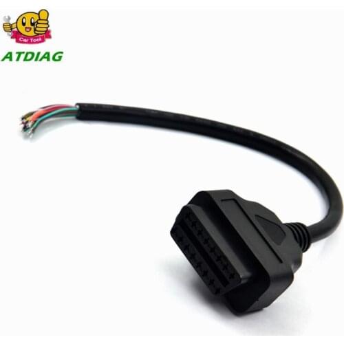 30CM 16 Pin Car Diagnostic Interface Tool Adapter OBD 2 OBD2 16pin Female Connector To Extension OBD 2 Opening OBD Cable
