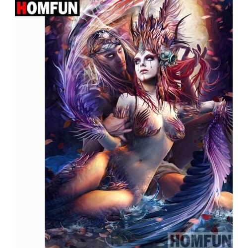 HOMFUN Full Square/Round Drill 5D DIY Diamond Painting "Couple characters" Embroidery Cross Stitch 3D Home Decor Gift A13029