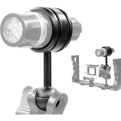 Aluminum Alloy Mount Holder with Ball Head for Diving Flash Light Photography Handgrip Arm Adaptor