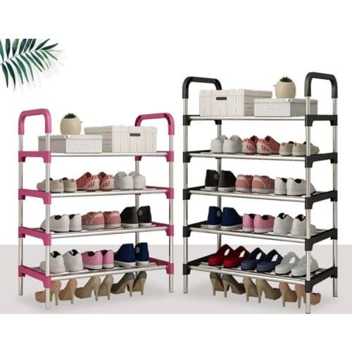 Metal Standing Shoe Rack Shoes Storage Shelf Organizer Removable Shoe Storage Cabinet Home Furniture