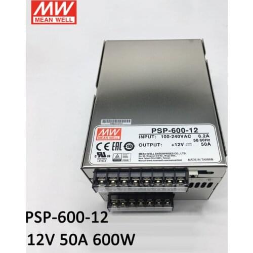MEAN WELL PSP-600-12 AC/DC Power Supply Module 12V 50A 600W with Parallel function Remote sense PFC 110V/220Vac to 12Vdc PSU