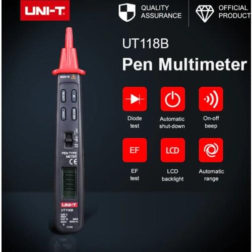 UT118B Pen Type Digital Multimeter Auto SCAN LCD backlight Non-Contact Voltage Detection 3000-Bit Counting Function AC/DC
