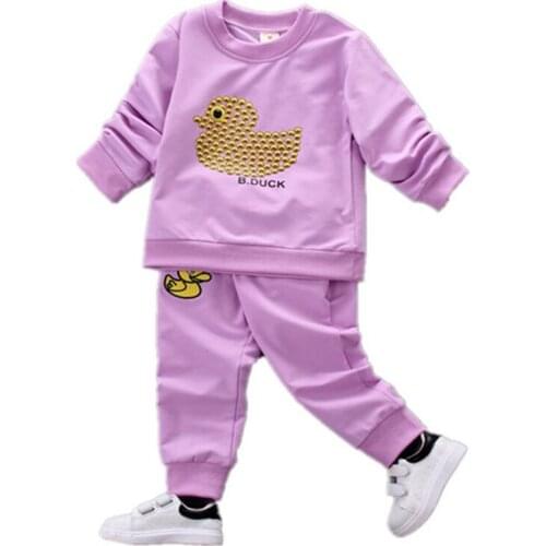 Kid Clothes 1-4 Years Boys and Girls Clothes Spring and Autumn Two-piece Suit Set Cotton Sportswear girls clothes