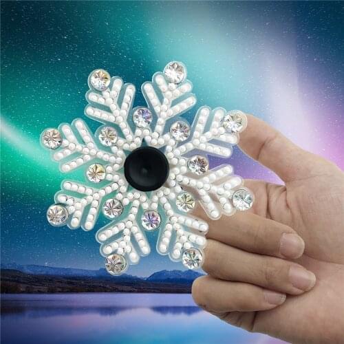 Diy diamond painting Fidget Spinner New arrival Fashion diy toy Diamond embroidery kits for kids Snow Christmas gift