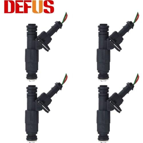 4PCS New Fuel Injectors GT650 650cc for Modified Car Large Flow Modification High Impedance Nozzle Injection 12 Holes with Plugs