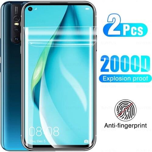 2Pcs Hydrogel Film For Huawei P40 Lite P30 P20 Pro E Mate 40 30 20 Pro+ P Smart Z 2021 2020 2019 y9a y9s y8p Screen Proctor Film