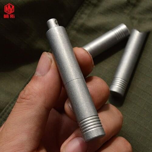 1PCS Hot Sale Medicine Box Keychain Medicine Box EDC Waterproof Container Outdoor Aluminum Alloy