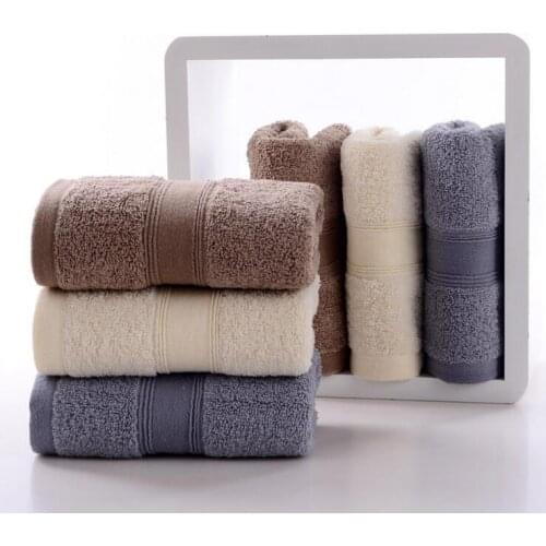 75*35cm Cotton Plain Satin File Solid Color Towel 105g Autumn and Winter Thickening Section Hotel Business Gift Towel-bath Towel