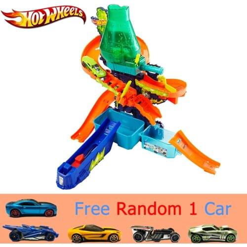 Hot Wheels Color Splash Science Lab Car Track Color Shifters with Different Color Sport Car Funny Children Toy Track CCP76 Gift