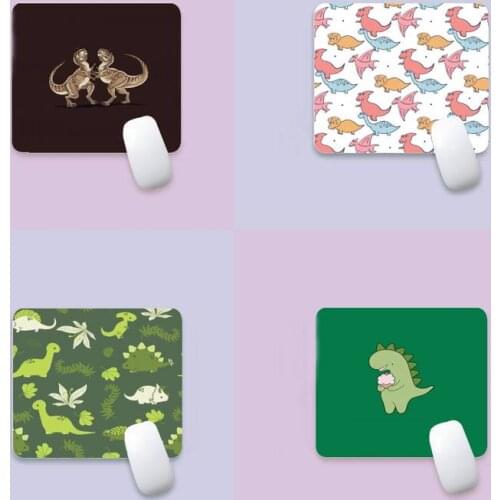 Dinosaur Cartoon Pattern Natural Rubber Gaming mousepad Desk Mat edge native rubber special polyethylene table mat non slip