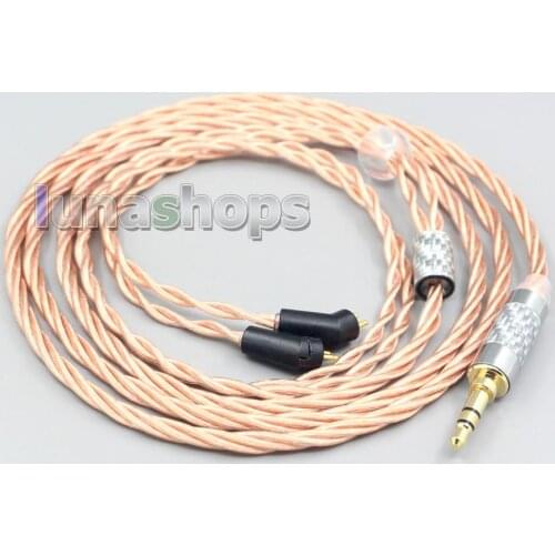 LN007181 Silver Plated OCC Shielding Coaxial Earphone Cable For Etymotic ER4B ER4PT ER4S ER6I ER4 2pin In ear