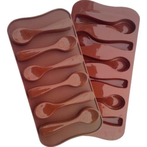 Spoons Shaped Chocolate Mold Food Grade Silicone Chocolate Mold Silicone Ice Trays Mould D504