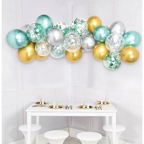 Metal sequins balloon chain set birthday party party background wall decoration decoration balloons
