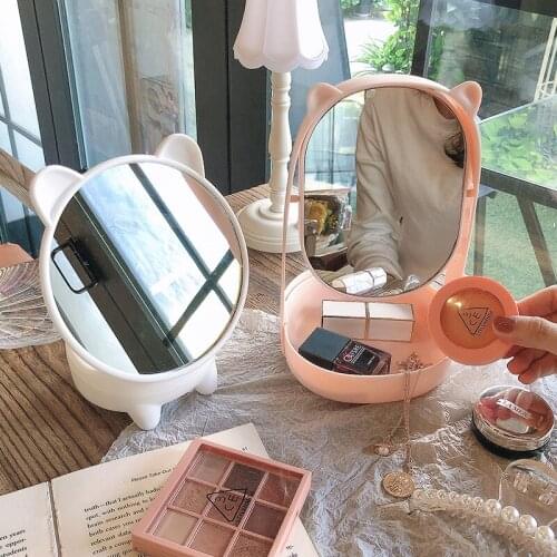 Teenage heart desktop tabletop make-up mirror collection one portable stand-up vanity mirror mirrors for bedroom hand mirror