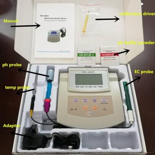 Bench top digital lab ph orp tds conductivity temperature ec meter tester