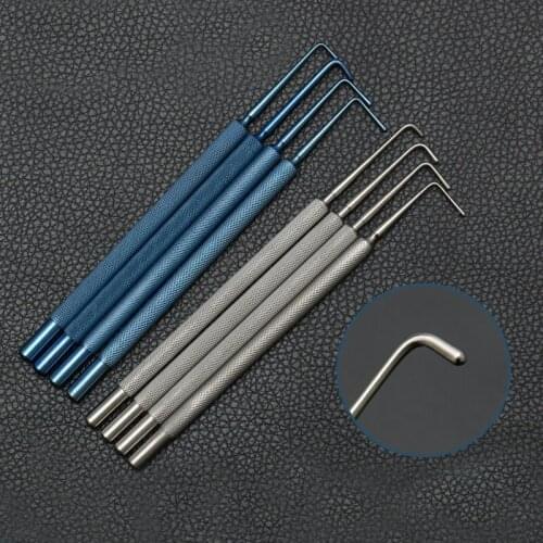 Ophthalmic strabismus pull hook Stainless steel titanium alloy non-porous round head pull hook Ophthalmic strabismus hook 6mm8mm