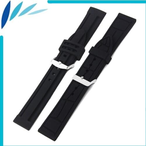 Silicone Rubber Watch Band 20mm 22mm for Omega Watchband Strap Wrist Loop Belt Bracelet Black Men Women + Spring Bar + Tool