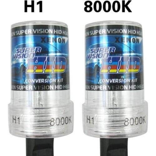 2pcs 12V 35W H1 Car LED Headlight Bulbs 8000K White Super Bright Car HID Xenon Headlamp IP67 Waterproof for Car Truck SUV RV
