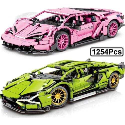 Technical Series 1254Pcs Super Racer Car Model Building Blocks City Assembly Speed Sport Vehicle MOC Bricks Toys Boys Adult Gift