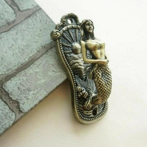 Vintage Mermaid Decorative Hook Wall Mount Curtain Coat Hook Mermaid Hook Elegant Wall Hanging Decor Household Organizer