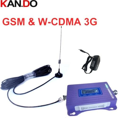 Built-in antenna 2G+3G repeater with cable antenna LCD display dual bands GSM 3g booster repeater GSM 900 2100mhz 3g booster