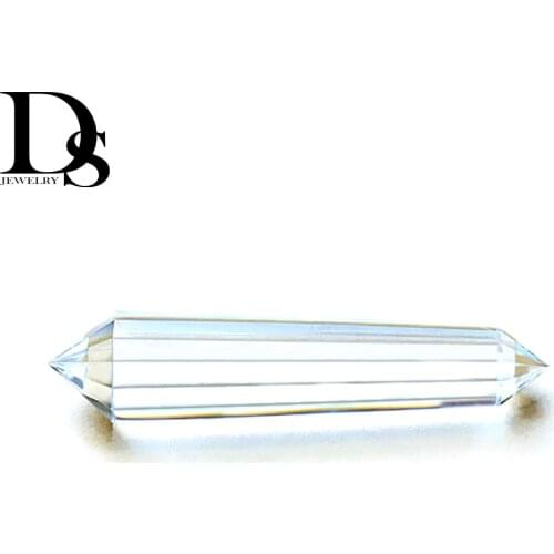 Hight Quality 60-65mm 12 Sided Clear Vogel Style Quartz Crystal Wand Double Point Inspired Spiritual Reiki Healing Crystal