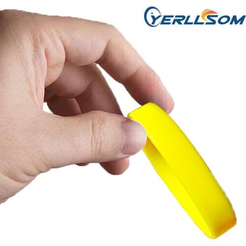 YERLLSOM 100pcs/Lot High Quality Customized yellow Rubber Silicone Wristbands For Events B041813