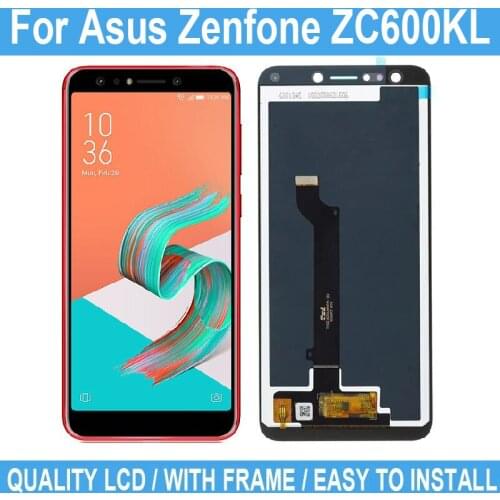 6.0" For Asus Zenfone 5 Lite ZC600KL LCD Display Touch Screen With Frame For ZC600KL Digitizer Screen Assembly Replacement Parts