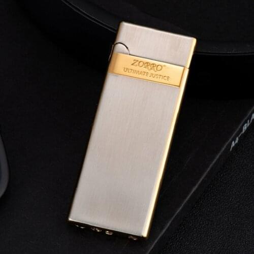 Zorro Ultra-thin Gas Inflatable Lighter Creative Grinding Wheel Type Lightweight Portable Personality Trendy Men’s Gift