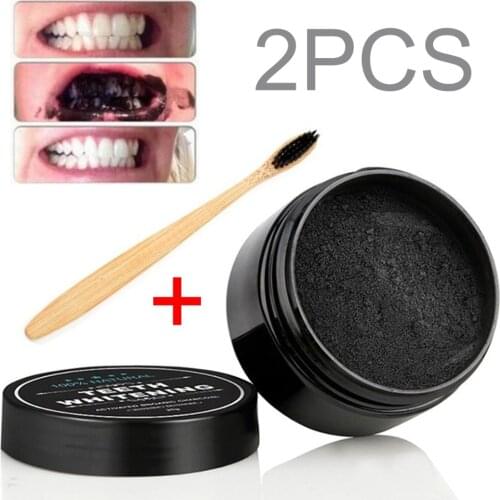 1Set Activated Charcoal Teeth Whitener Powder Teeth Whitening Strong Cleaning Powder Dental Care Food Grade Natural Oral Hygiene