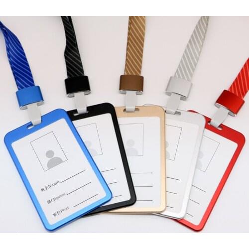 10pcs Aluminum alloy card holder; working ID card holder; metal business card holder; badge holder yyn06