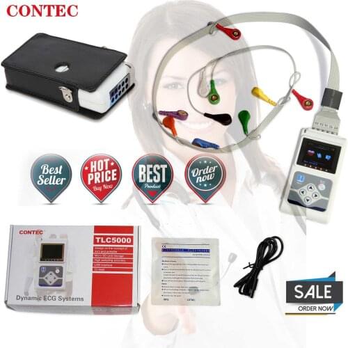 12 Channel ECG Holter ECG 24 Hours Holter EKG Monitor Software TLC5000 CONTEC