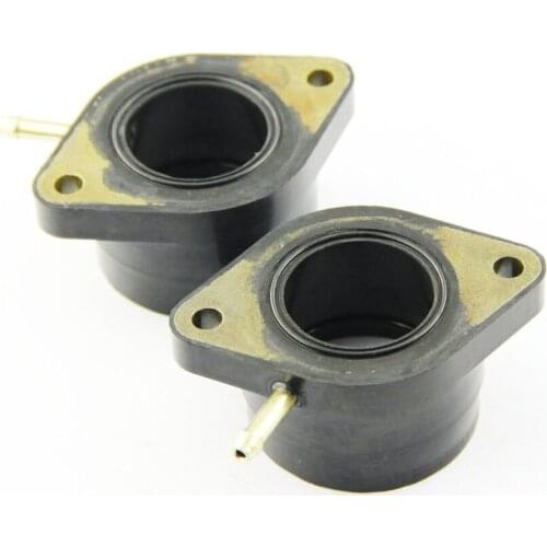 2Pcs Motorcycle Carburettor Interface Adapter Intake Manifold For Yamaha XS400 1977 1978 1979-1982 OEM:2A2-13596-00 2A2-13586-00