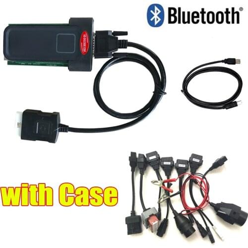 2017.r3 NEW keygen vd ds150e cdp with bluetooth obd2 diagnostic tool obd scanner + 8 pcs car cables for delphis