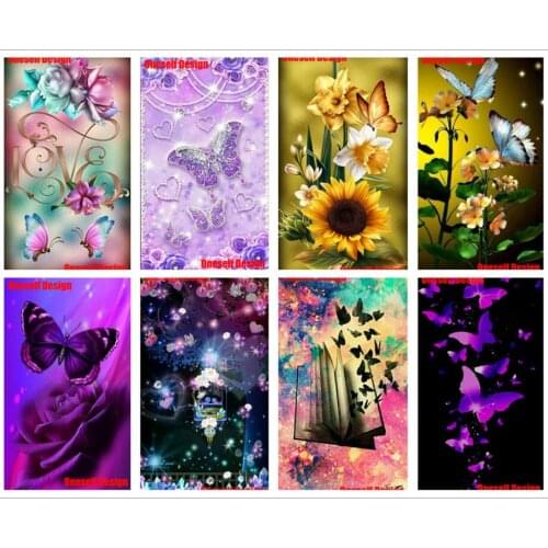 Diamond painting full round/square butterfly 5d diamond embroidery full set flower 5d diamond mosaic sale HOME decor sticker