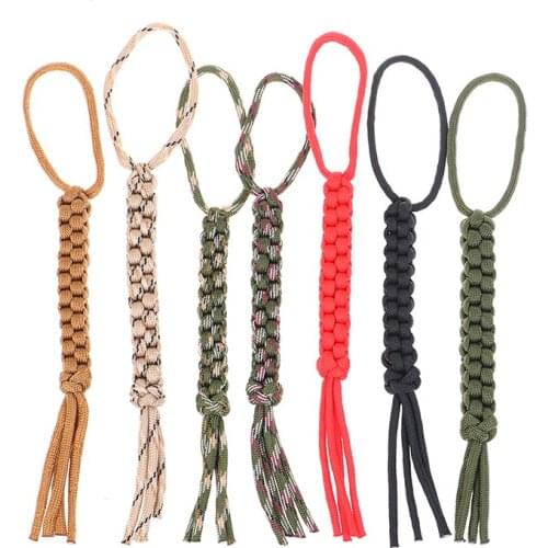 1 PC Outdoor Camping Corn Knot Survival Paracord Rope Nylon Chain Tool Ornaments Knife Pendant Falling Keychain 7 Strands