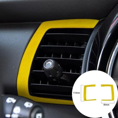 For BMW MINI F55 F56 F57 2014-2020 Alcantara Suede Wrap Car Air Vent Outlet Panel Strip Cover Trim Stickers Internal Accessories