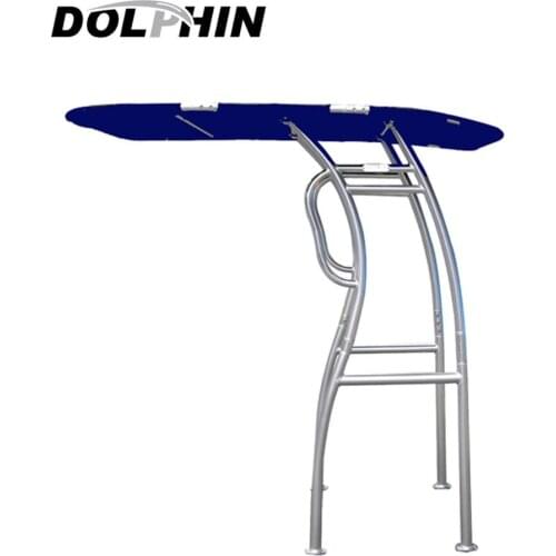 Dolphin Pro2 Boat T TOP Aluminium Tube Heavy Duty T-Top W/ Navy Blue Canopy