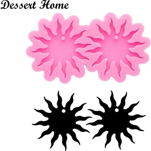 DY0881 Bright Sun Flower Earrings , Silicone Dangle Earring Mold , Epoxy Resin Mould Keychain, Supplies for Jewelry