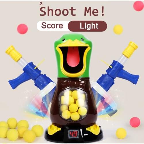 Brand New Childrens Air Powered Safety Soft Bullet Gun Duck Hit Hungry Shooting Duck Electronic Game Target Bullet Kids Toy