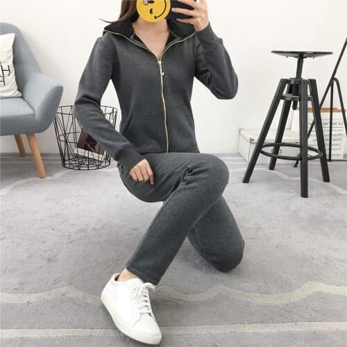Juicy Lovers Brand Women Sporting Suits Set Velvet Pile Thicken Inside Casual Tracksuits Hooded Collar Winter Sportswear suit